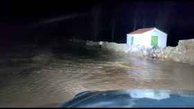 Calles de San Marcial (Zamora) inundadas