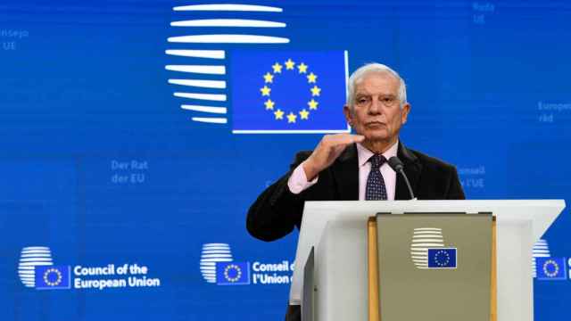 El jefe de la diplomacia de la UE, Josep Borrell, durante una rueda de prensa