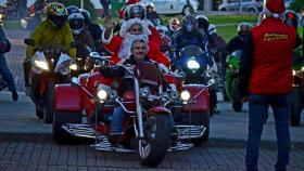 Papá Noel llegando a la ciudad en una pasada edición del evento
