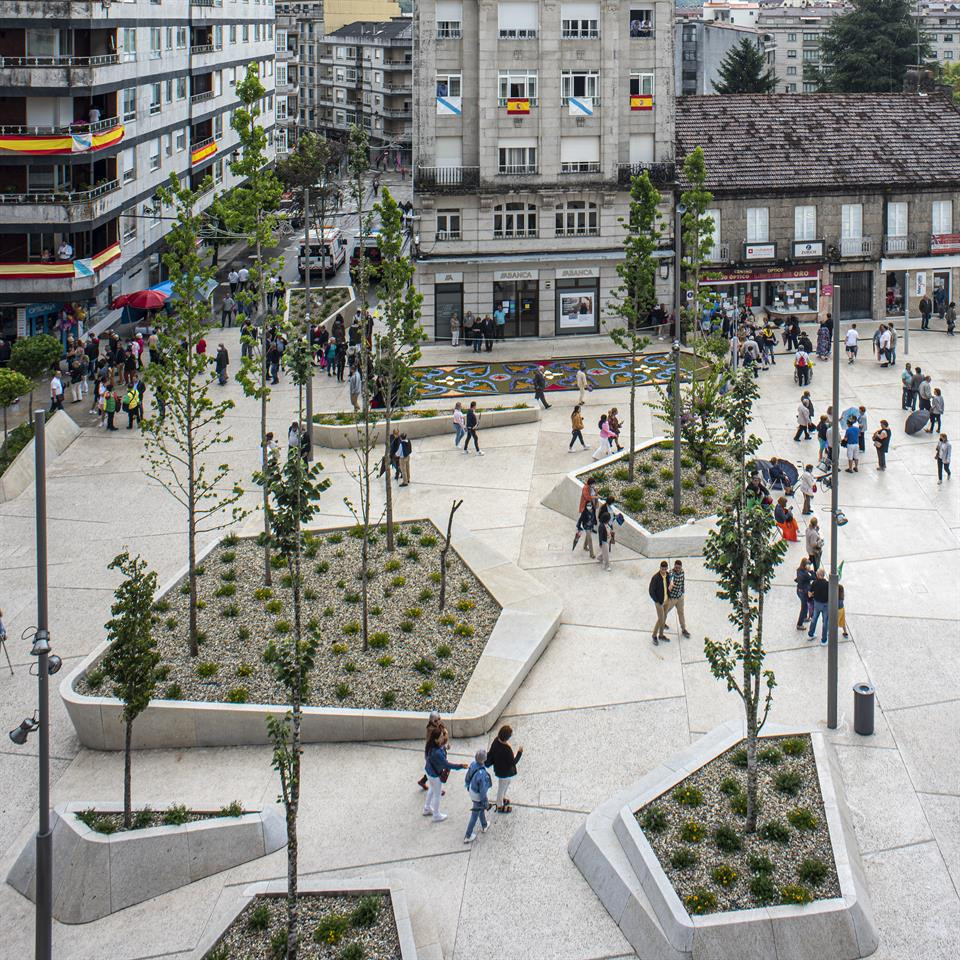 Plaza Bugallal en Ponteareas.