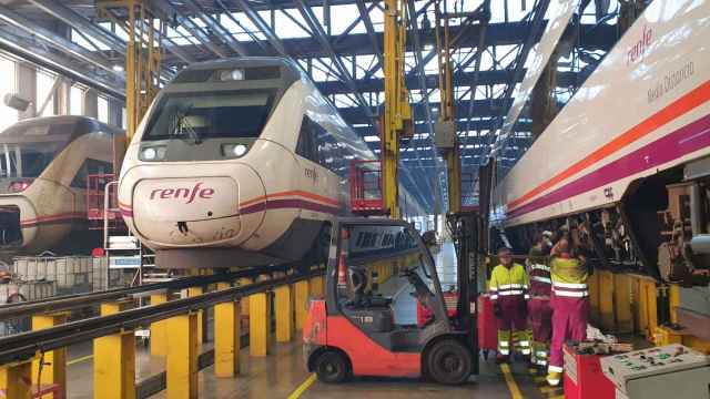 Taller de Renfe en Redondela (Pontevedra).