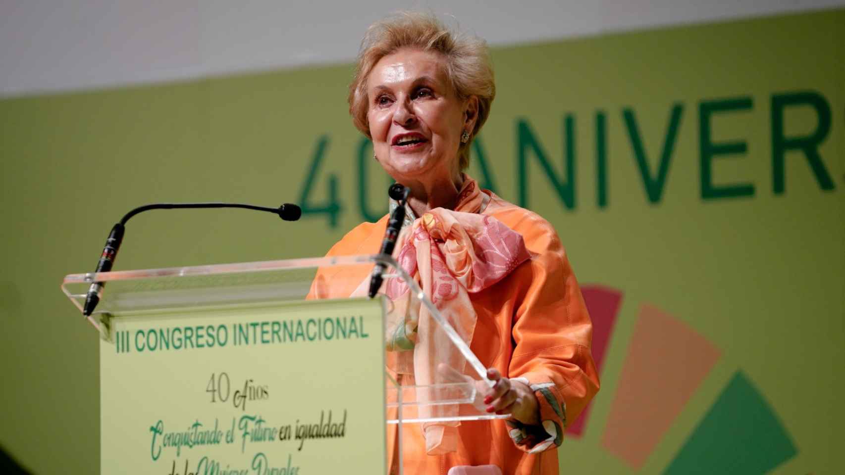Carmen Quintanilla Barba durante el III Congreso Internacional de Afammer en Madrid (2022).