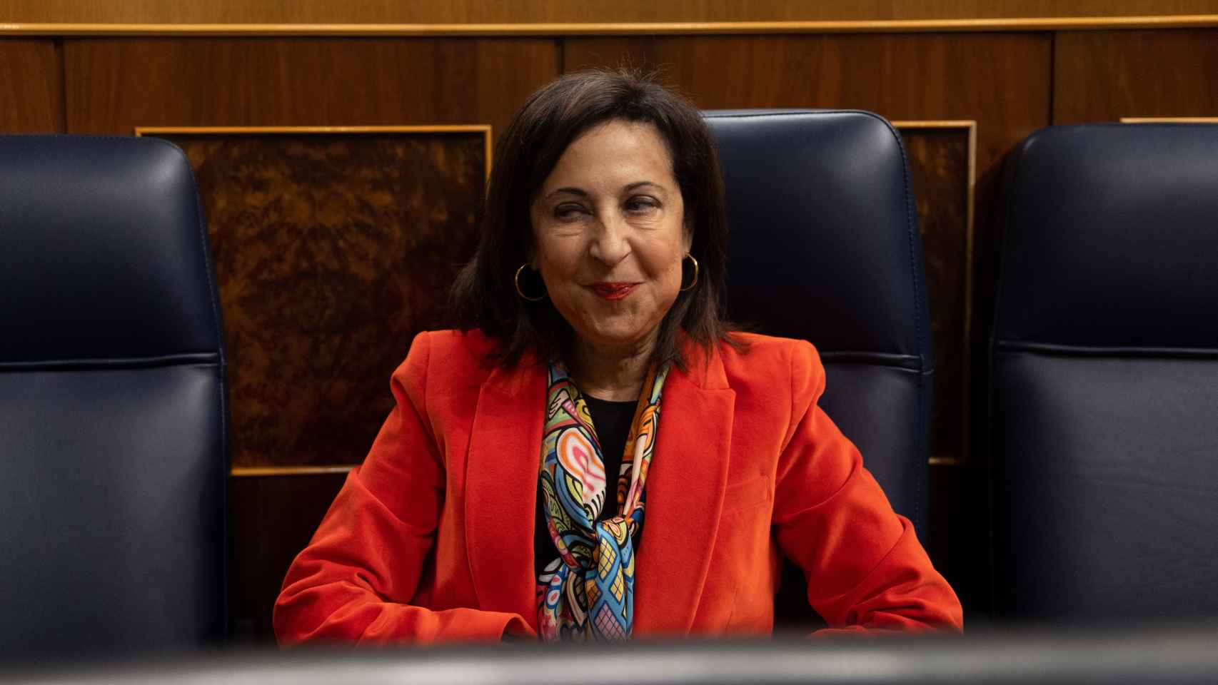 La ministra de Defensa, Margarita Robles, este miércoles en el Congreso de los Diputados.