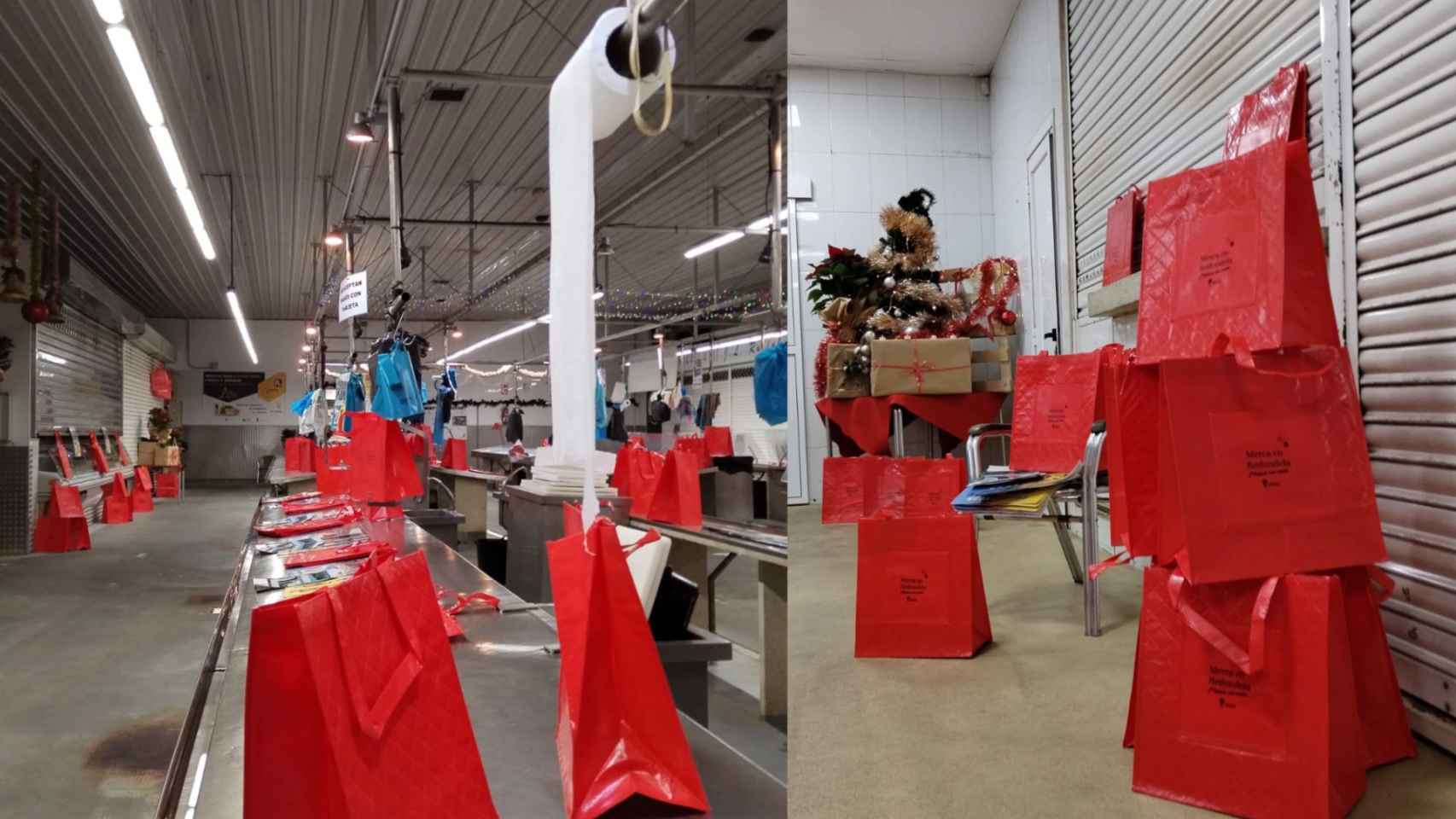 Regalos preparados en los mercados de abastos de Redondela.