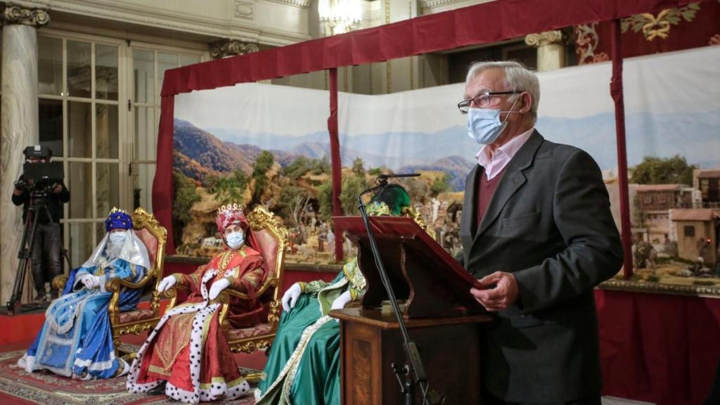 Joan Ribó, en la recepción de los Reyes Magos de la también polémica cabalgata de 2021. EE