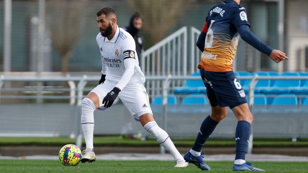 Karim Benzema, durante un amistoso con el Real Madrid