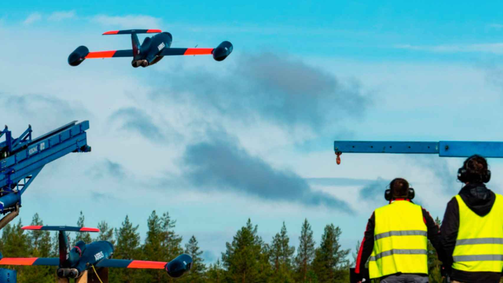 El dron Do-DT25 durante las pruebas.