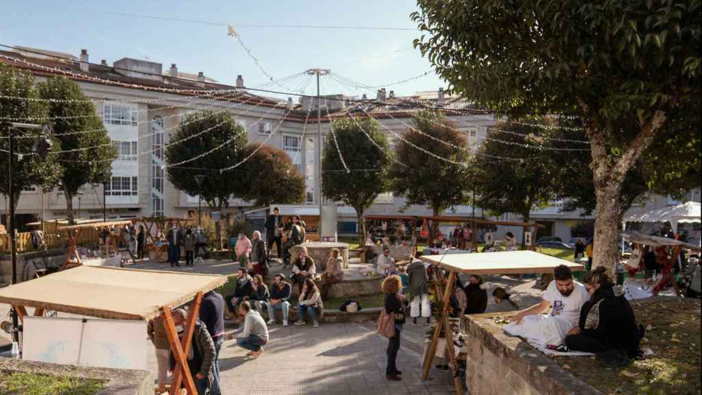 Mercadillo de Navidad de Nigrán el pasado 2021.