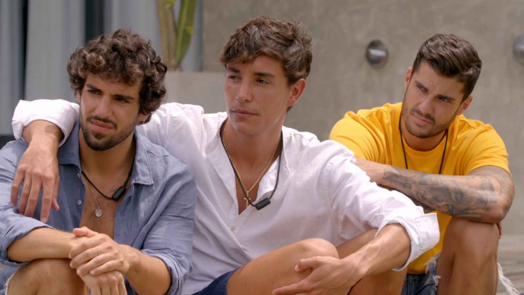 Andreu, Javi y Mario en 'La isla de las tentaciones'.