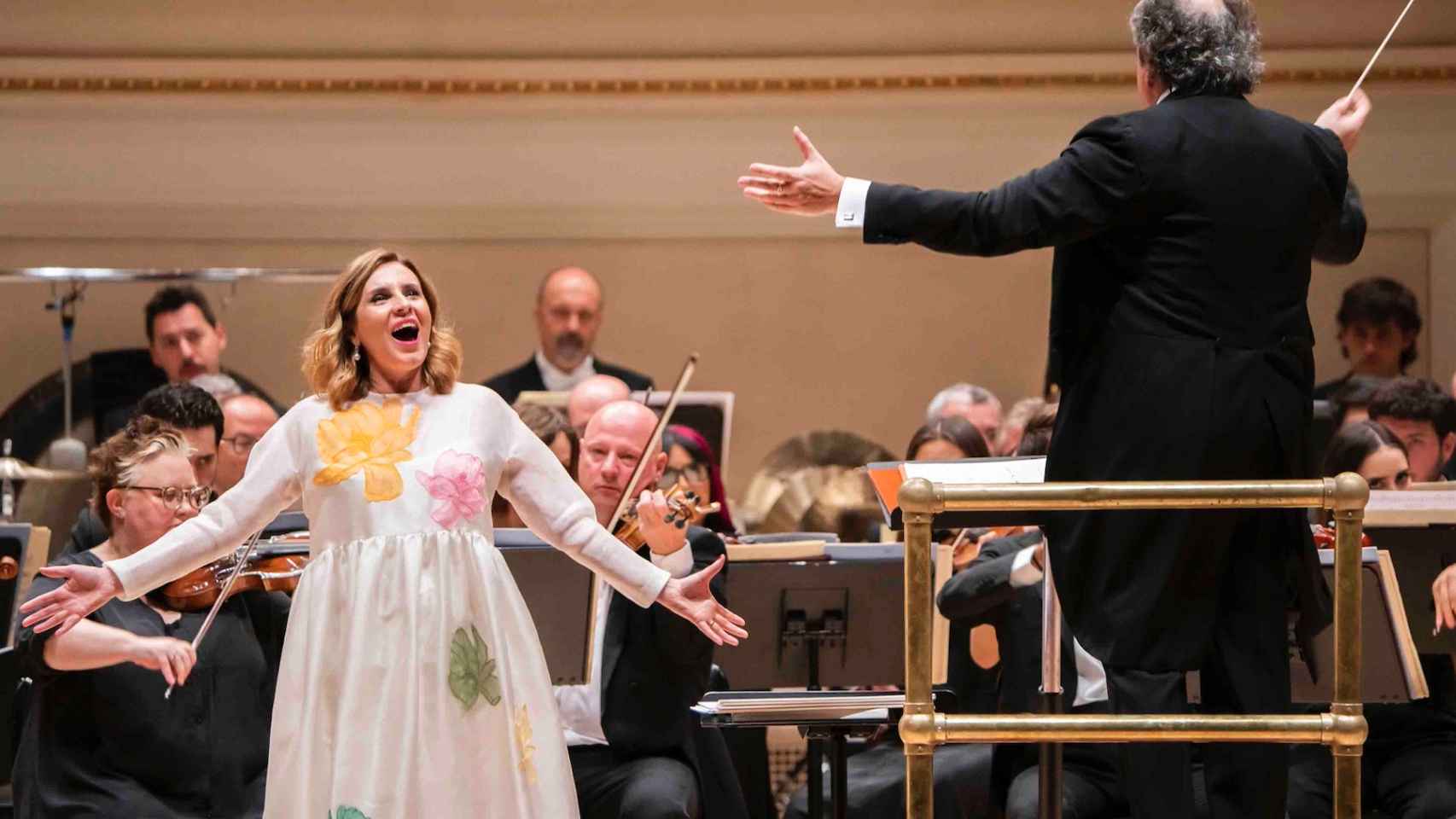 Sabina Puértolas y Juanjo Mena en el Carnegie Hall. Foto: Chris Lee