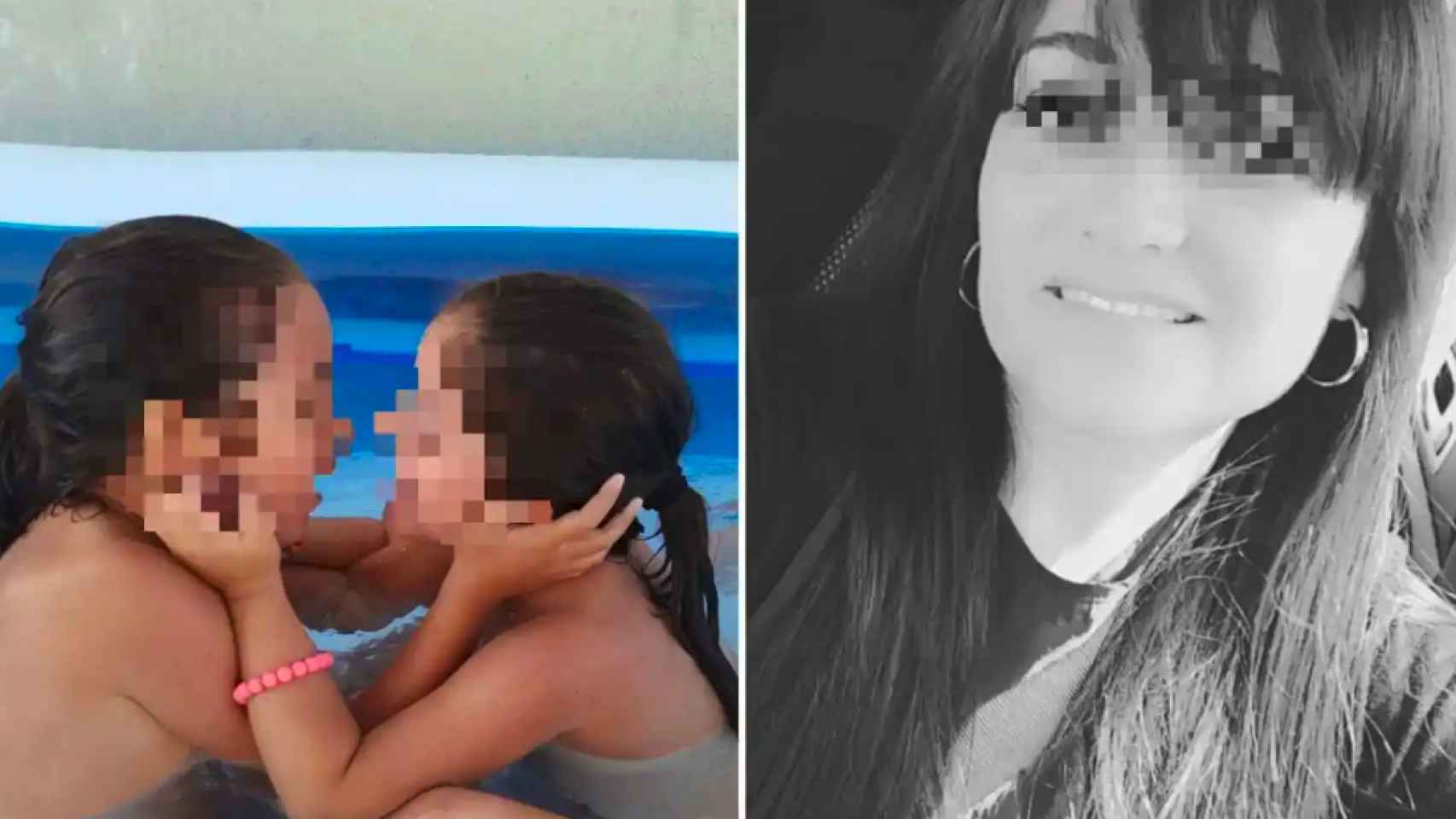 Paola (d) y las niñas presuntamente asesinadas por su madre