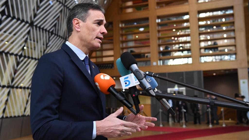 Pedro Sánchez, presidente del Gobierno, este jueves en Bruselas