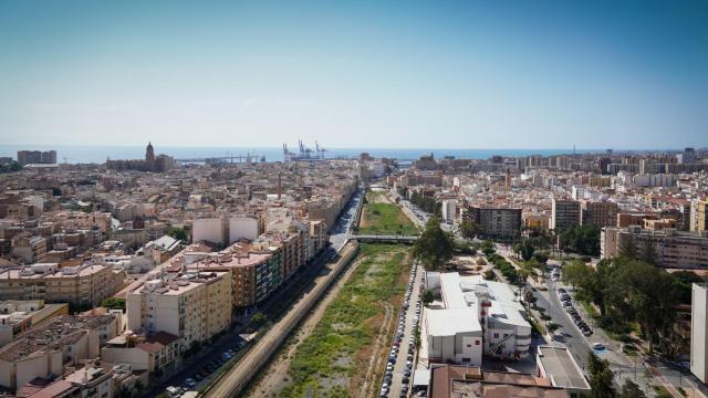 Vista del Centro histórico de Málaga y de su entorno.