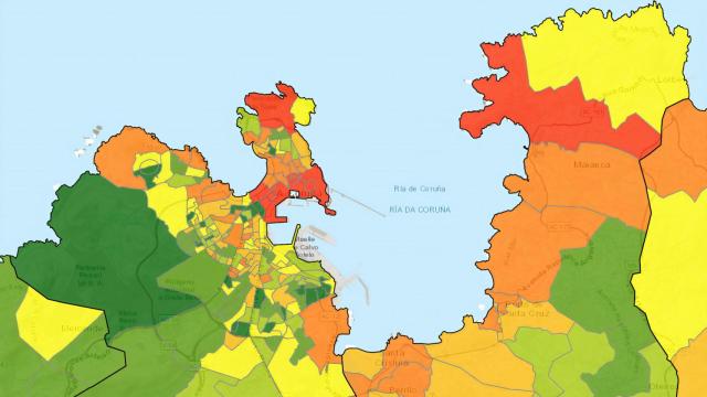 El mapa de las viviendas turísticas en A Coruña: estas son las zonas con mayor cantidad