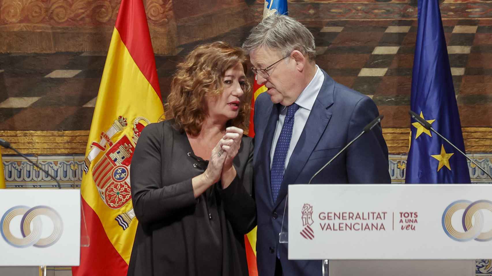 - Los presidentes de los gobiernos valenciano y balear, Ximo Puig y Francina Armengol, clausuran la cumbre bilateral.