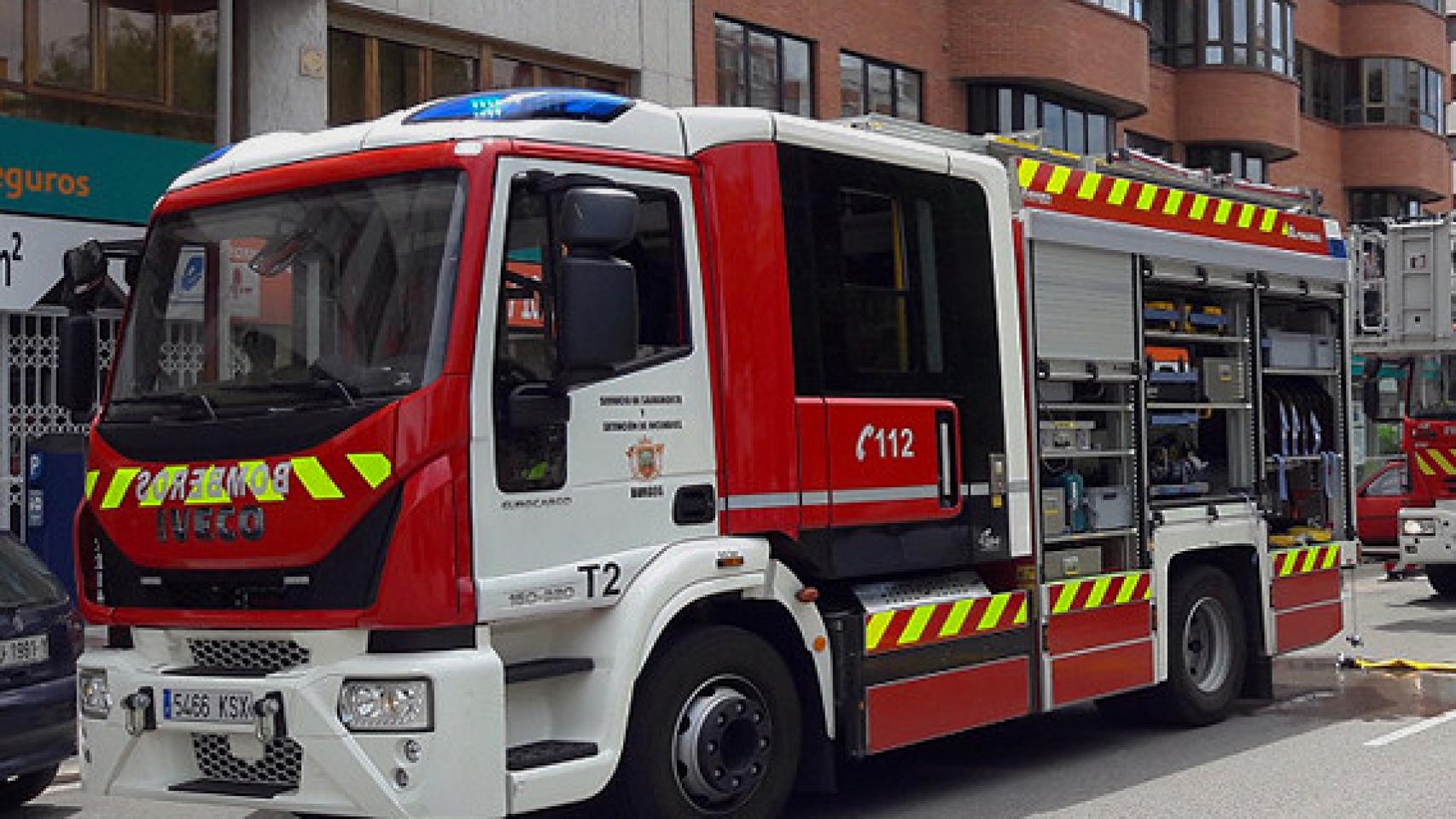 Imagen de un camión de Bomberos de Burgos
