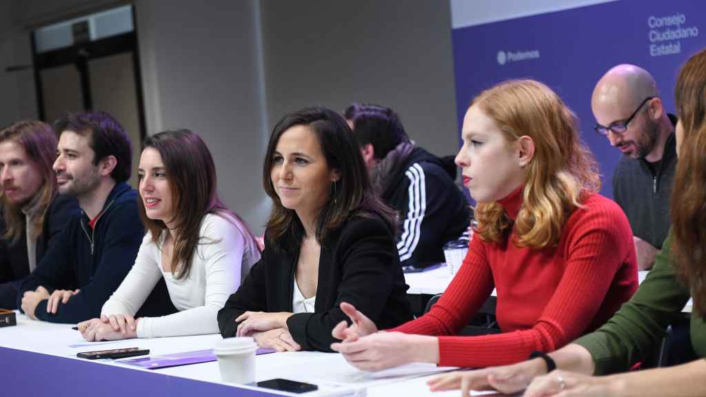 Irene Montero, Ione Belarra y Lilith Verstrynge.