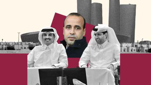 Nasser Al-Khelaifi, su mayordomo y Tamim bin Hamad Al Thani