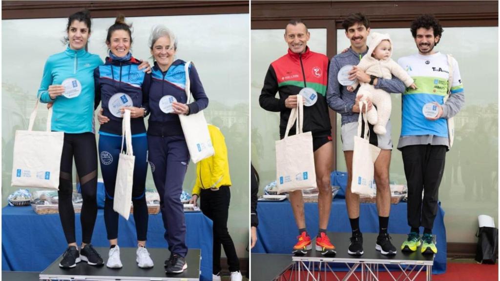 Ganadores de la carrera popular con motivo del 50 aniversario del CHUAC.