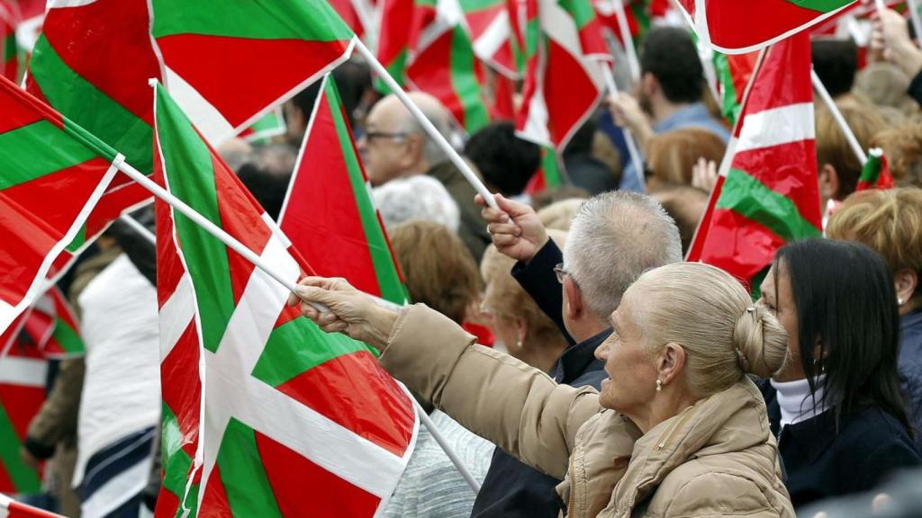 Manifestación de nacionalistas vascos.