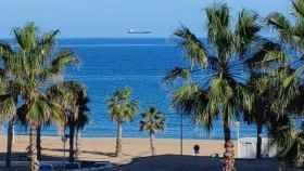 El barco captado frente a la costa de Alicante.