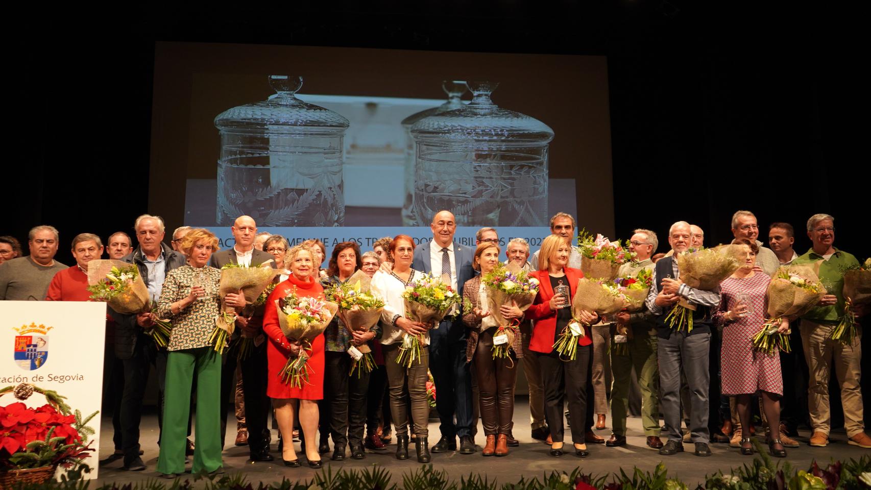 Homenaje de la Diputación de Segovia a trabajadores jubilados.