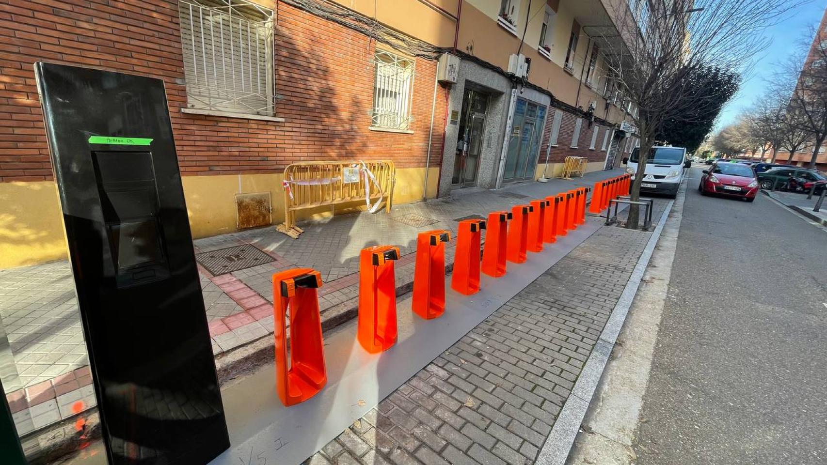 Uno de los aparcamientos de 'Biki' en Valladolid.