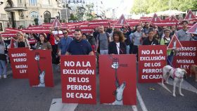 Manifestación frente al Congreso contra el PSOE por su postura en la Ley de Bienestar Animal.