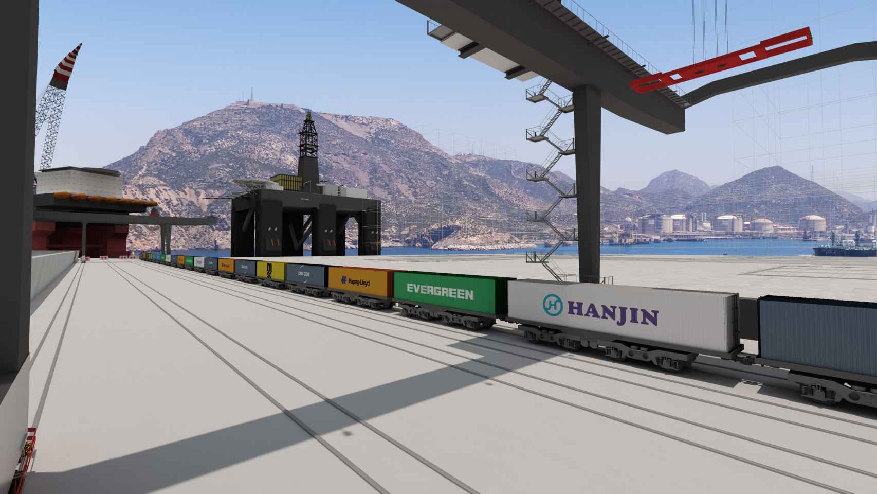 Los futuros contenedores que podrá albergar la terminal polivalente Barlomar en el Puerto de Cartagena.
