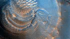 Formaciones en cráteres de Marte.