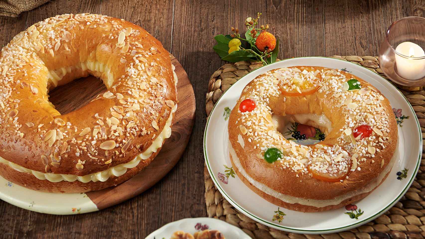Imagen de varios roscones de Reyes.