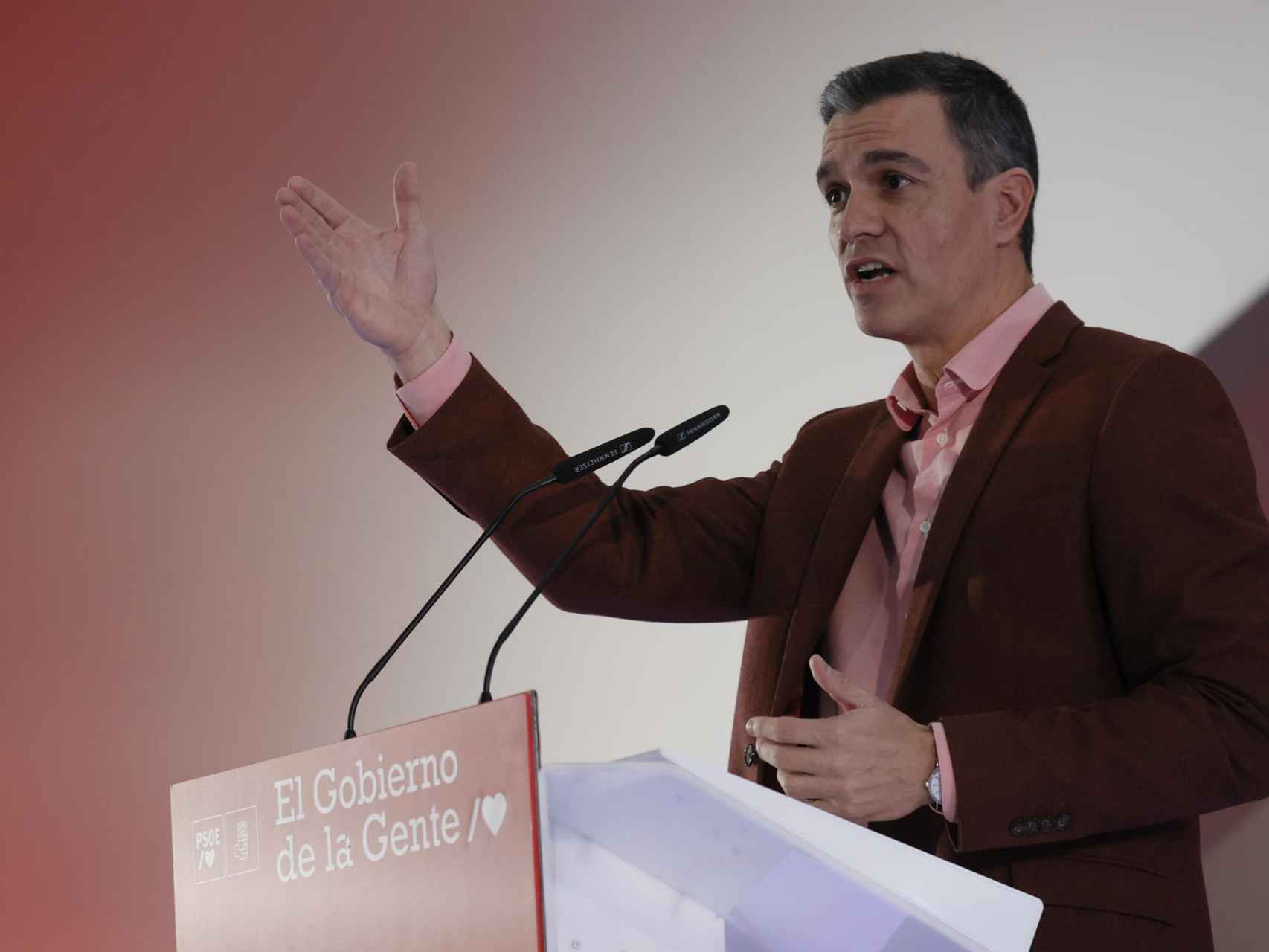 Pedro Sánchez, durante la presentación de los candidatos socialistas para las municipales de 2023 en Valencia.