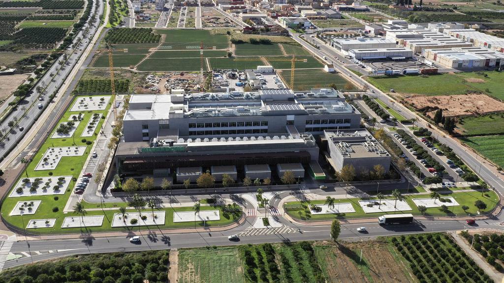 Vista aérea de las nuevas oficinas de Mercadona. EE