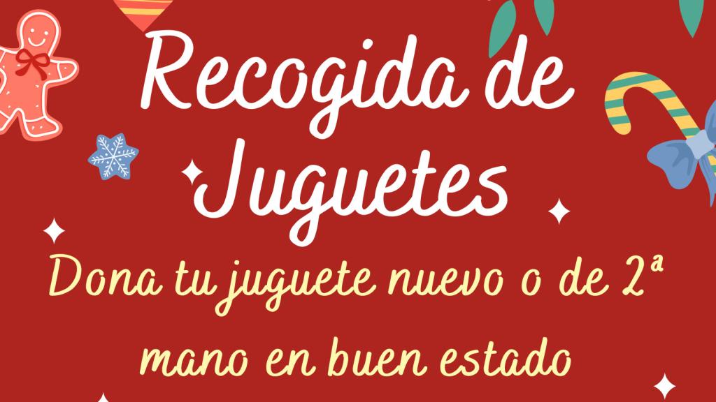 El cartel de recogida de juguetes.