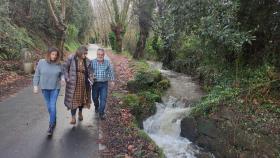 Ana Lamas visitó esta mañana los ríos da Sardiña y dos Corrais