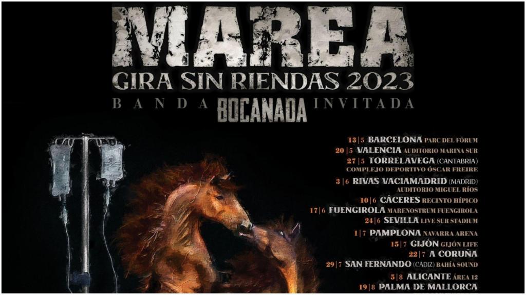Marea trae la gira ‘Sin Riendas’ a Galicia en 2023 con un concierto el 22 de julio en A Coruña