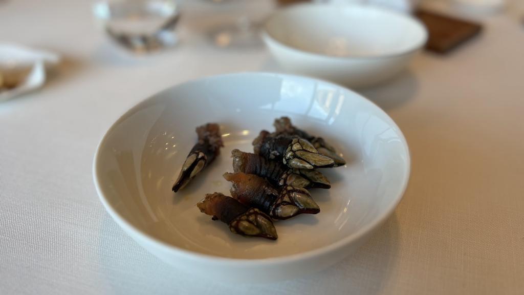 Percebes a la brasa