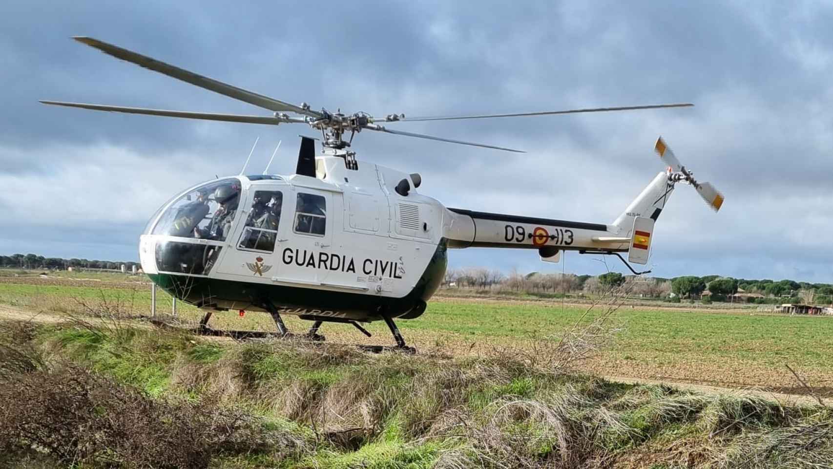 Helicóptero de la Guardia Civil ayuda en la búsqueda de Guillermo