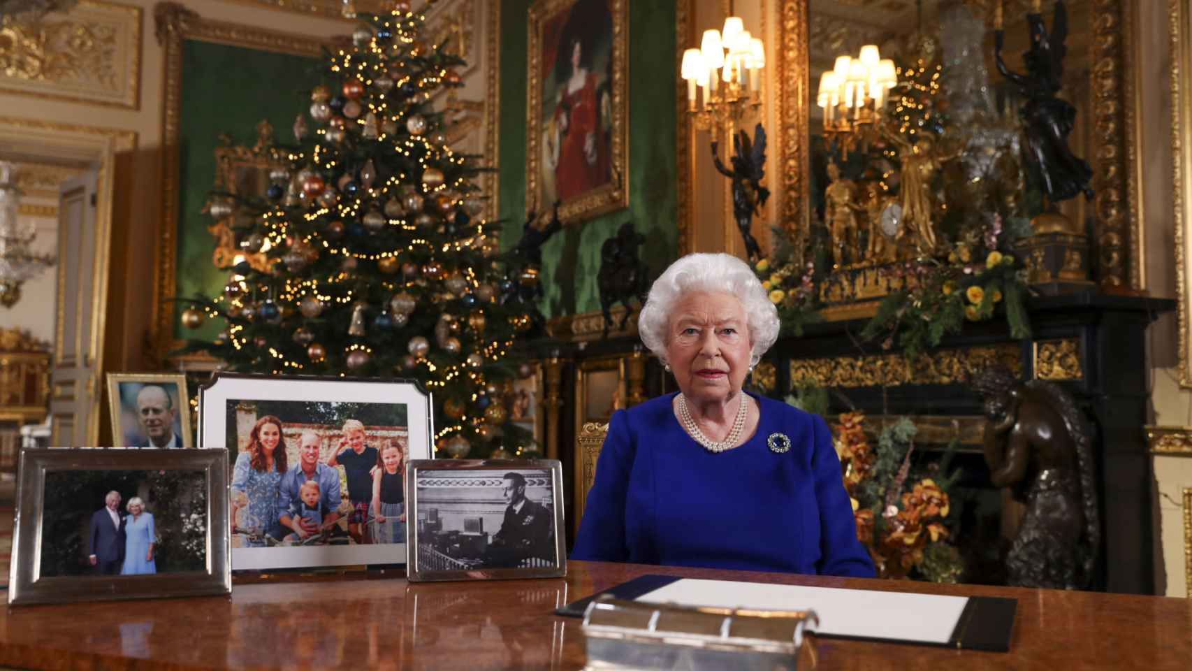 La Reina en su tradicional mensaje navideño en 2019.
