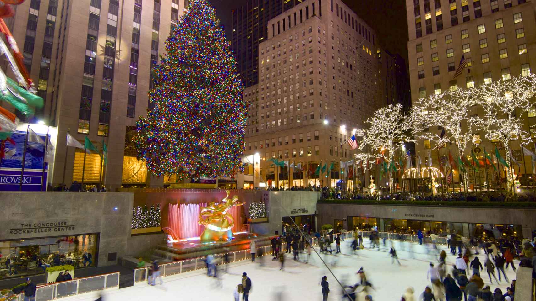 Pista de patinaje sobre hielo del Rockefeller Center en Nueva York (EEUU)