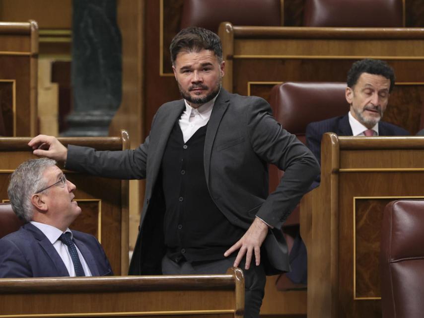 Gabriel Rufián, en el pleno del Congreso de este martes.