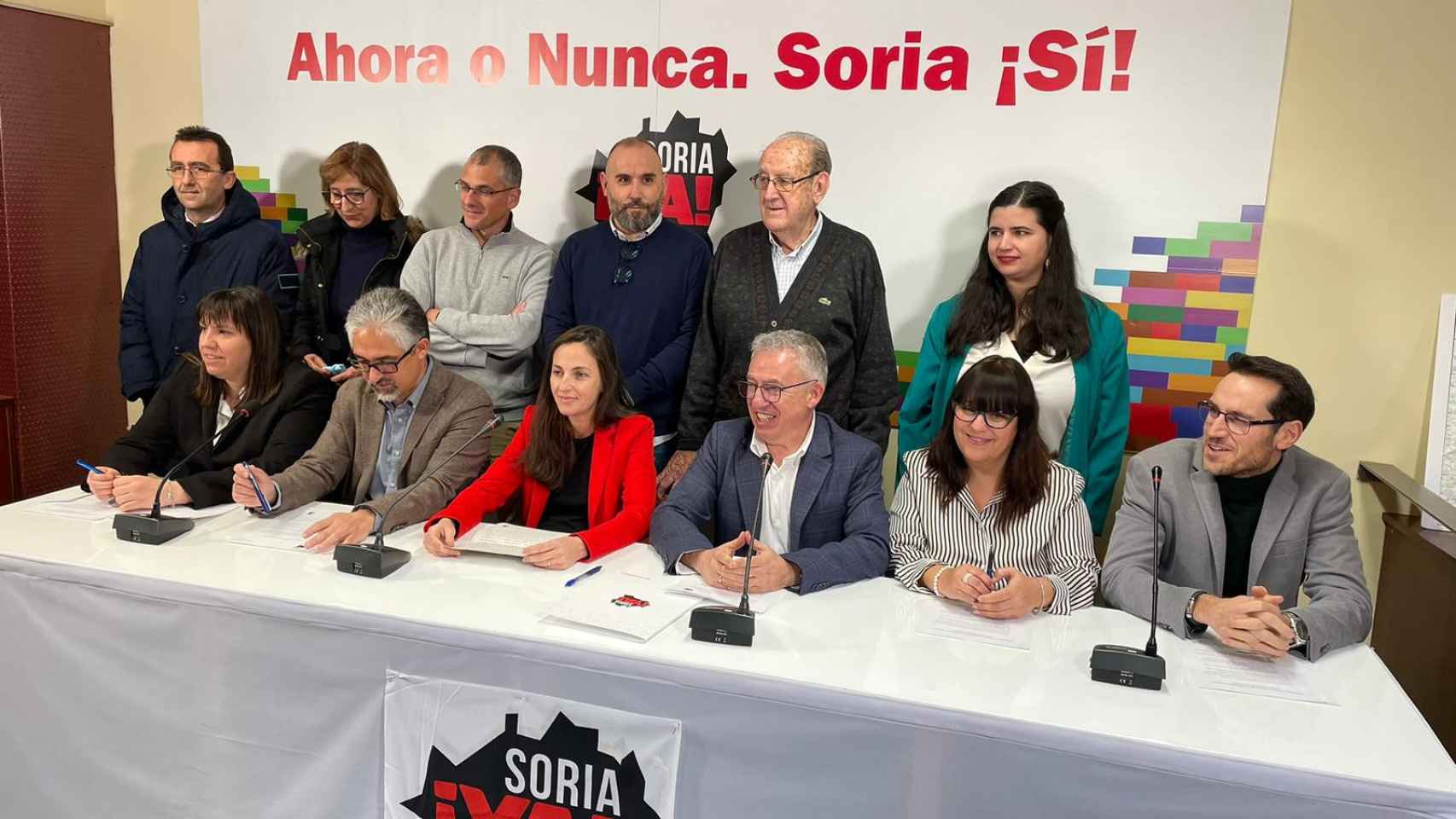 Imagen de archivo de una rueda de prensa de Soria Ya.