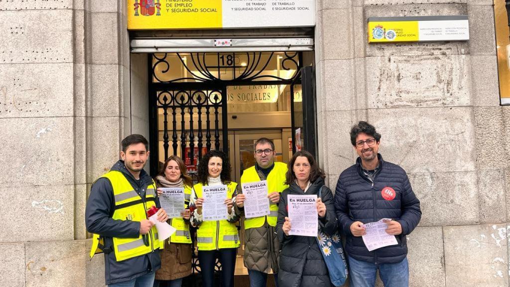 Inspectores de Trabajo en jornada de huelga.