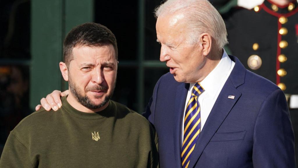 Zelenski llega a la Casa Blanca, donde se ha reunido con Joe Biden