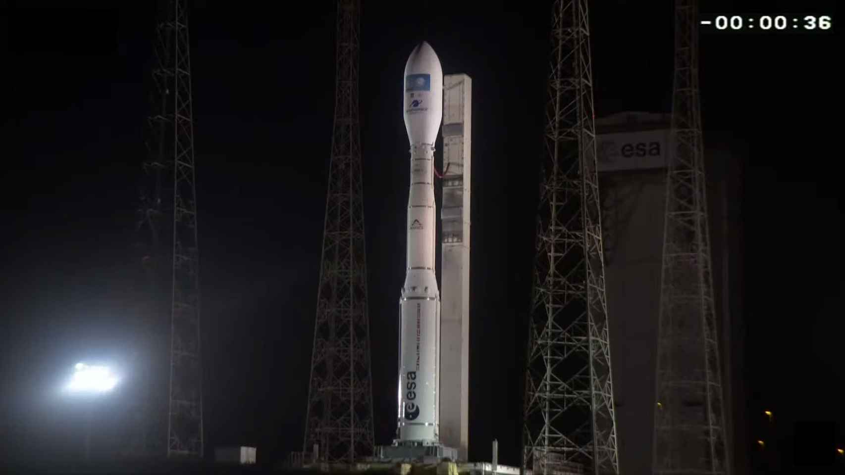 Cohete Vega C antes del lanzamiento