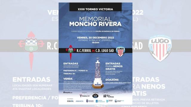 El Memorial Moncho Rivera reunirá al Racing y al Lugo en beneficio de la Cocina Económica de Ferrol