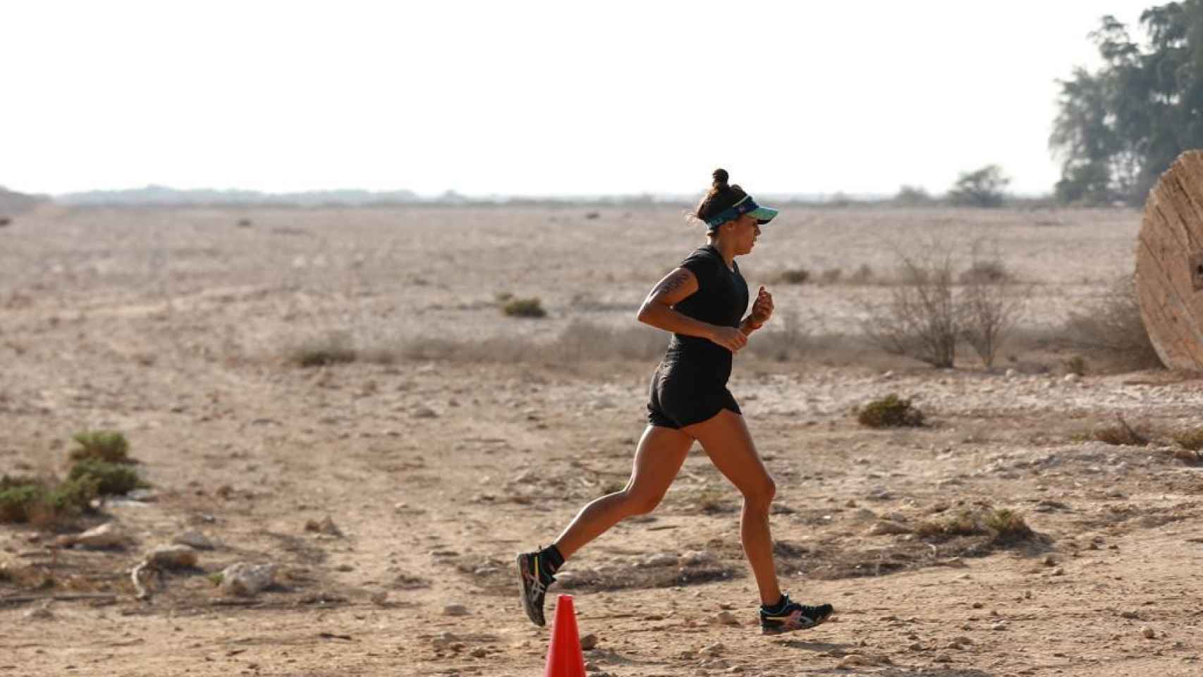 Fotografía personal de Carla Pregigueiro haciendo running en Doha.