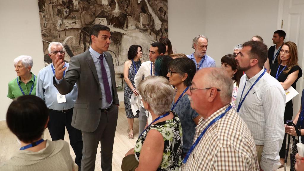 Pedro Sánchez, el pasado mes de junio, durante una jornada de puertas abiertas en la Moncloa.