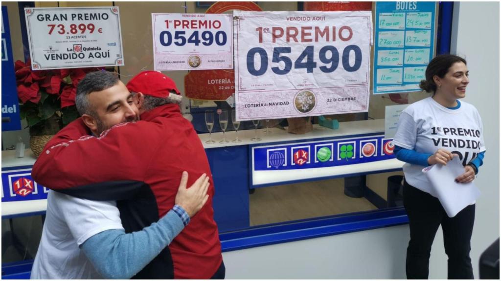 Administración de lotería en la calle Barcelona de A Coruña.