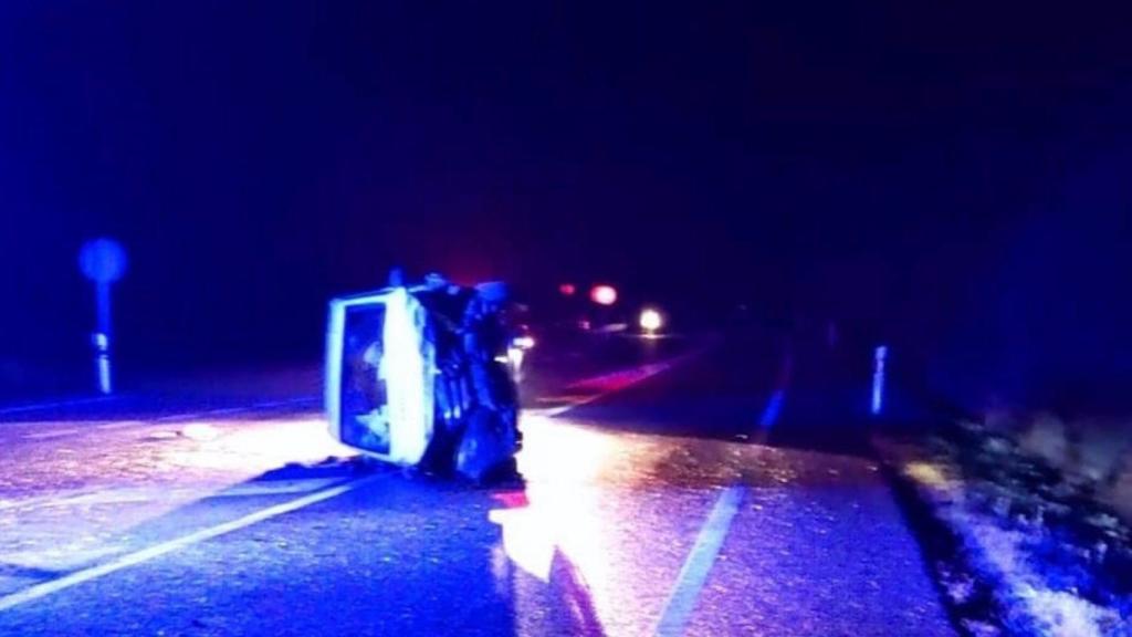 Accidente en el que perdió la vida una mujer en Quiroga (Lugo).